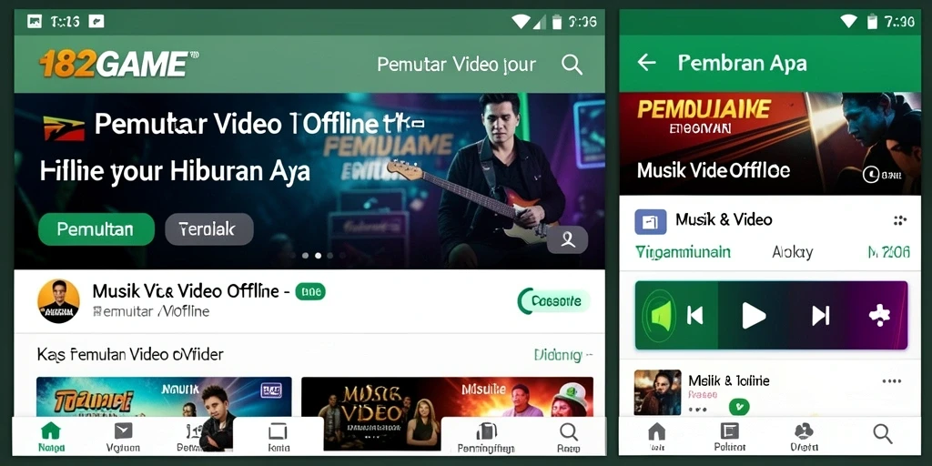 Tampilan antarmuka 182GAME yang user-friendly untuk Pemutar Video Offline.