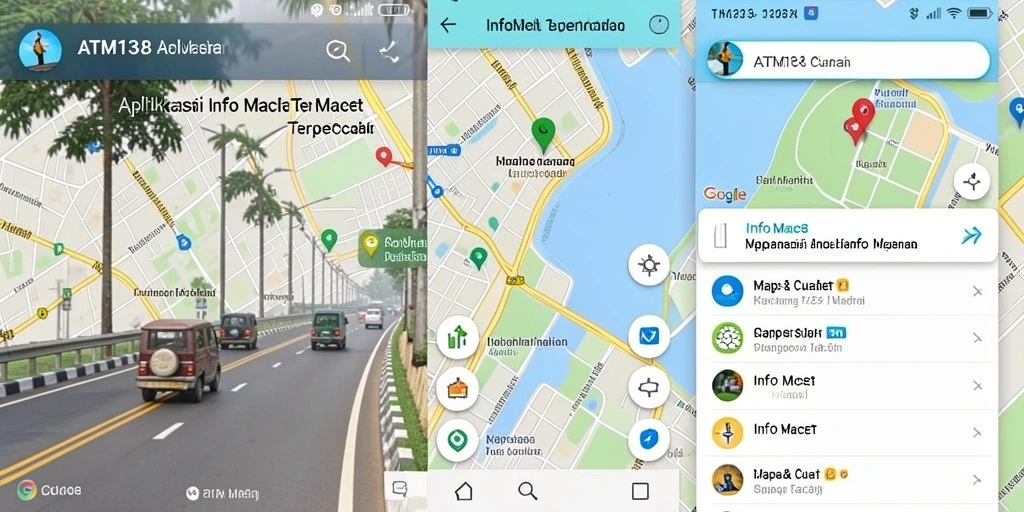 Antarmuka aplikasi ATM138 menampilkan peta lalu lintas yang real-time.