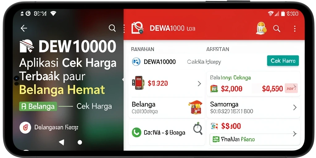 Tampilan antarmuka DEWA1000 untuk pengecekan harga produk.
