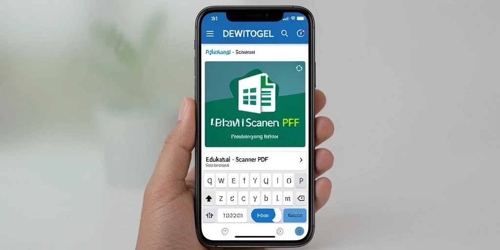 Antarmuka DEWITOGEL saat melakukan pemindaian PDF.