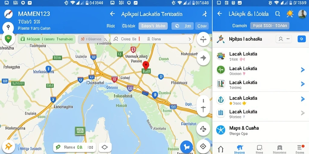 Tampilan antarmuka MAMEN123 dengan fitur pelacakan lokasi yang jelas.