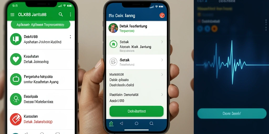 Antarmuka OLX888 menampilkan pemantauan detak jantung yang akurat dan informatif.