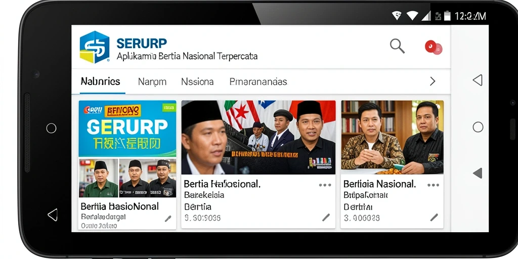 Tampilan antarmuka aplikasi SERURP yang informatif dan menarik.