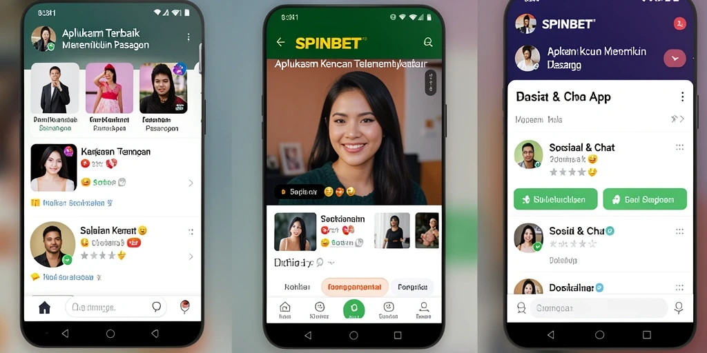 Antarmuka utama SPINBET dengan fitur kencan yang interaktif.
